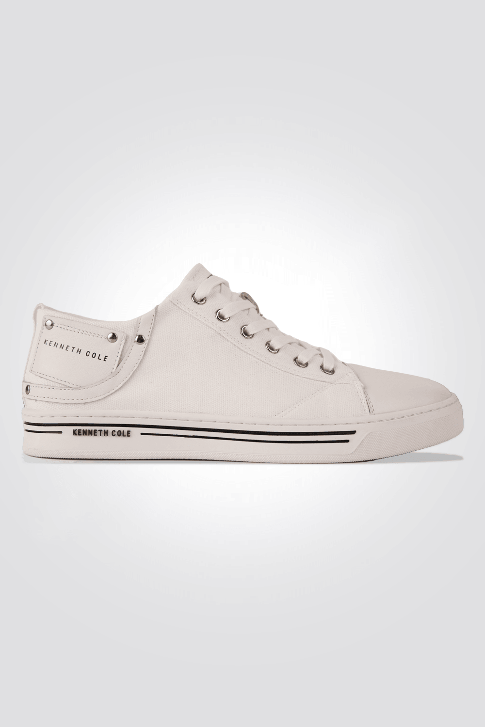 KENNETH COLE - סניקרס LEATHER AND CANVAS בצבע לבן - MASHBIR//365