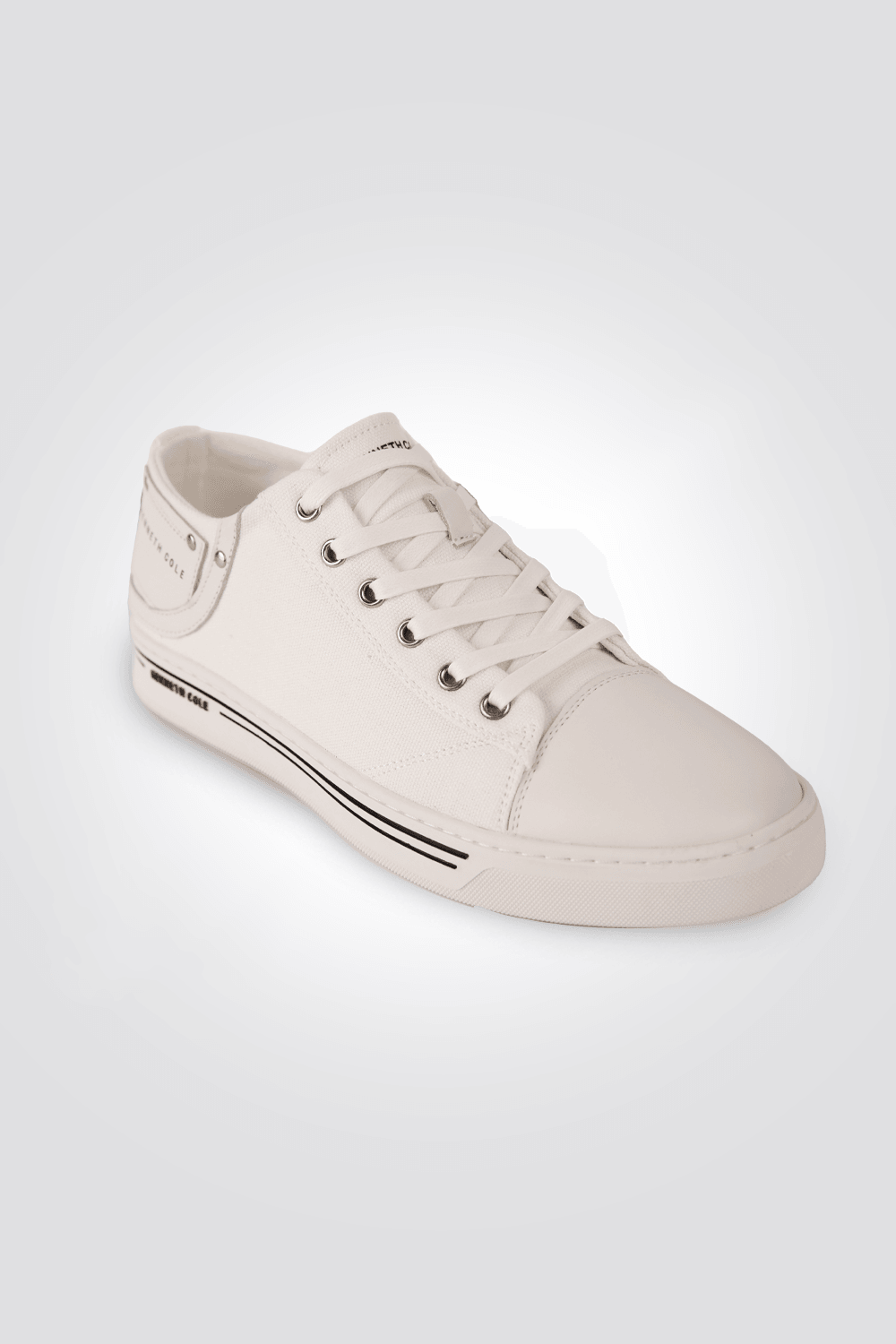 KENNETH COLE - סניקרס LEATHER AND CANVAS בצבע לבן - MASHBIR//365