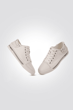 KENNETH COLE - סניקרס LEATHER AND CANVAS בצבע לבן - MASHBIR//365