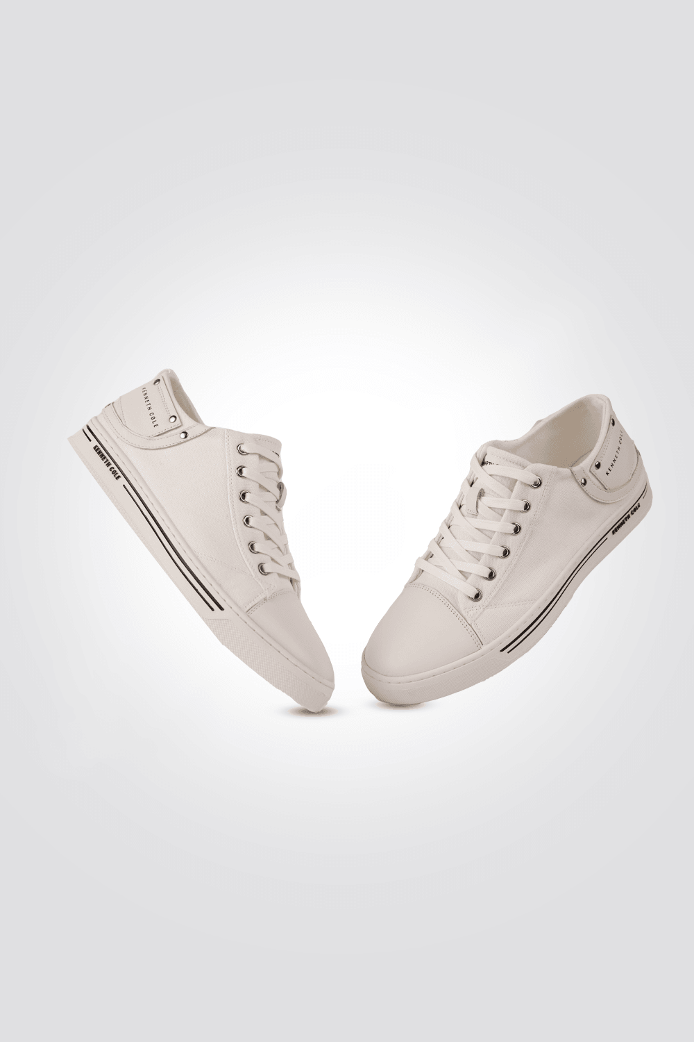 KENNETH COLE - סניקרס LEATHER AND CANVAS בצבע לבן - MASHBIR//365