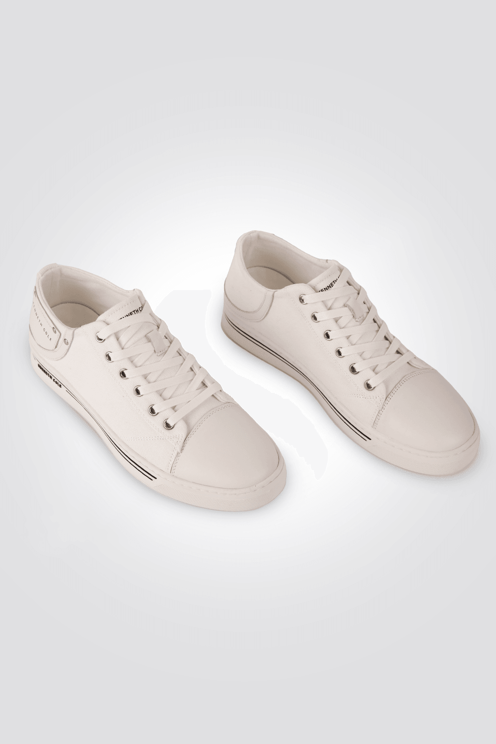 KENNETH COLE - סניקרס LEATHER AND CANVAS בצבע לבן - MASHBIR//365