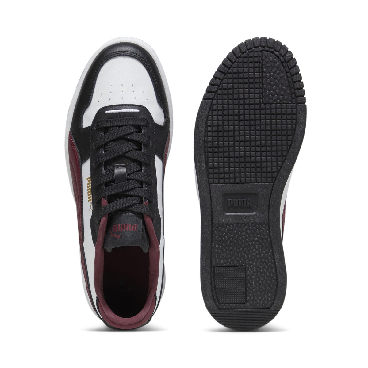 PUMA - סניקרס לנשים Carina Street בצבע לבן שחור ובורדו - MASHBIR//365