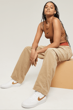 NIKE - סניקרס לנשים Court בצבע לבן וכתום - MASHBIR//365