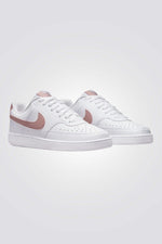 NIKE - סניקרס לנשים Court Vision Low Next Nat בצבע לבן וורוד - MASHBIR//365