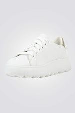 GEOX - סניקרס לנשים D SPHERICA EC4.1 B בצבע לבן זהב - MASHBIR//365