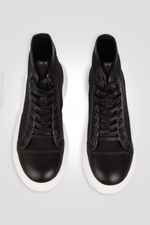 KENNETH COLE - סניקרס לנשים HIGH LEATHER AND CANVA בצבע שחור - MASHBIR//365