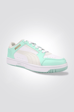 PUMA - סניקרס לנשים Rebound Joy Low בצבע לבן וטורקיז - MASHBIR//365