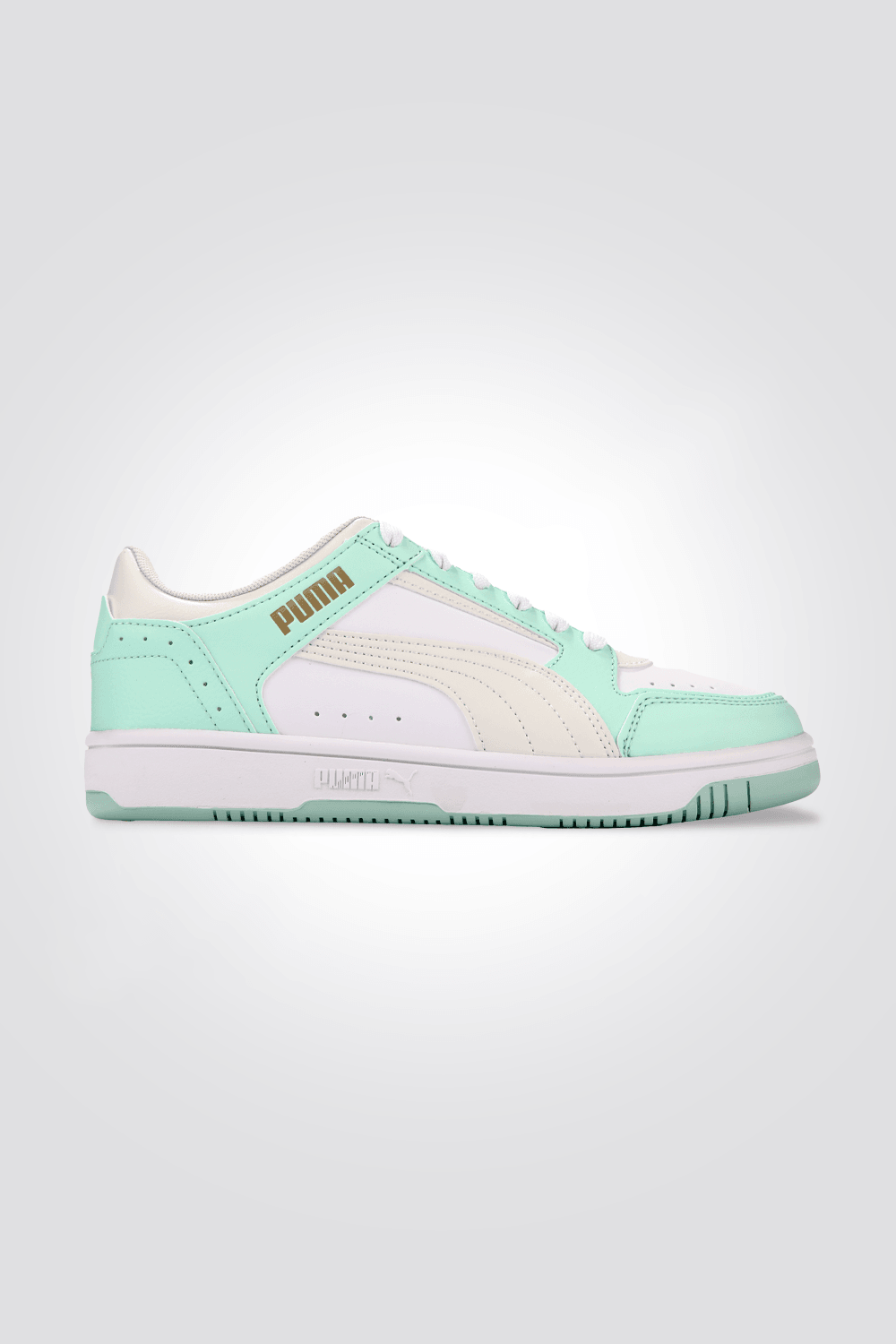 PUMA - סניקרס לנשים Rebound Joy Low בצבע לבן וטורקיז - MASHBIR//365