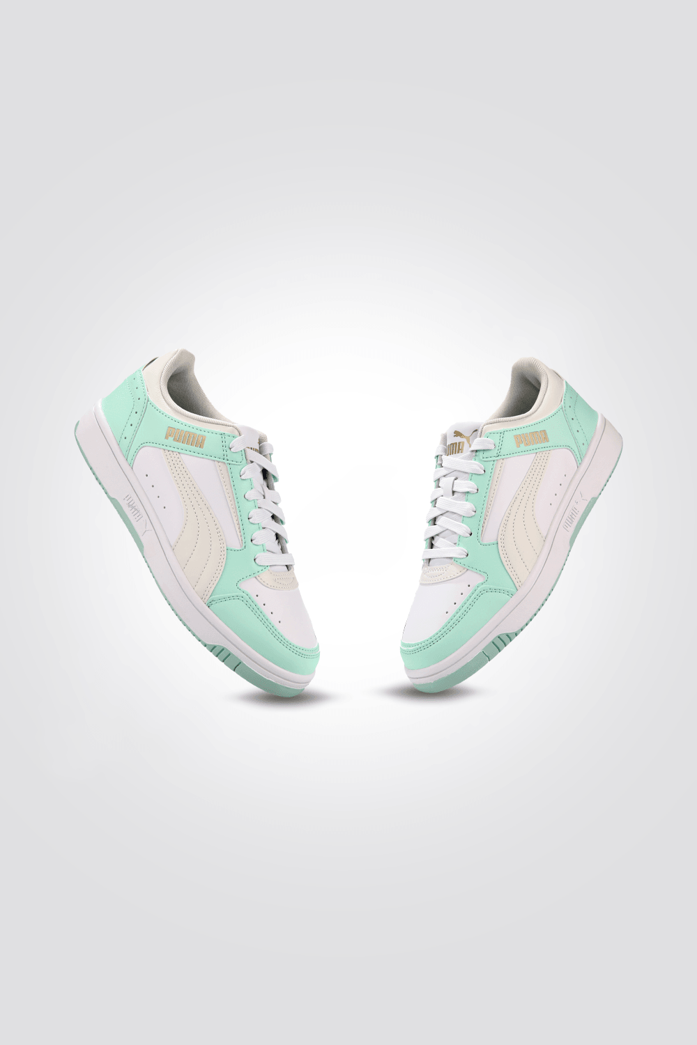 PUMA - סניקרס לנשים Rebound Joy Low בצבע לבן וטורקיז - MASHBIR//365