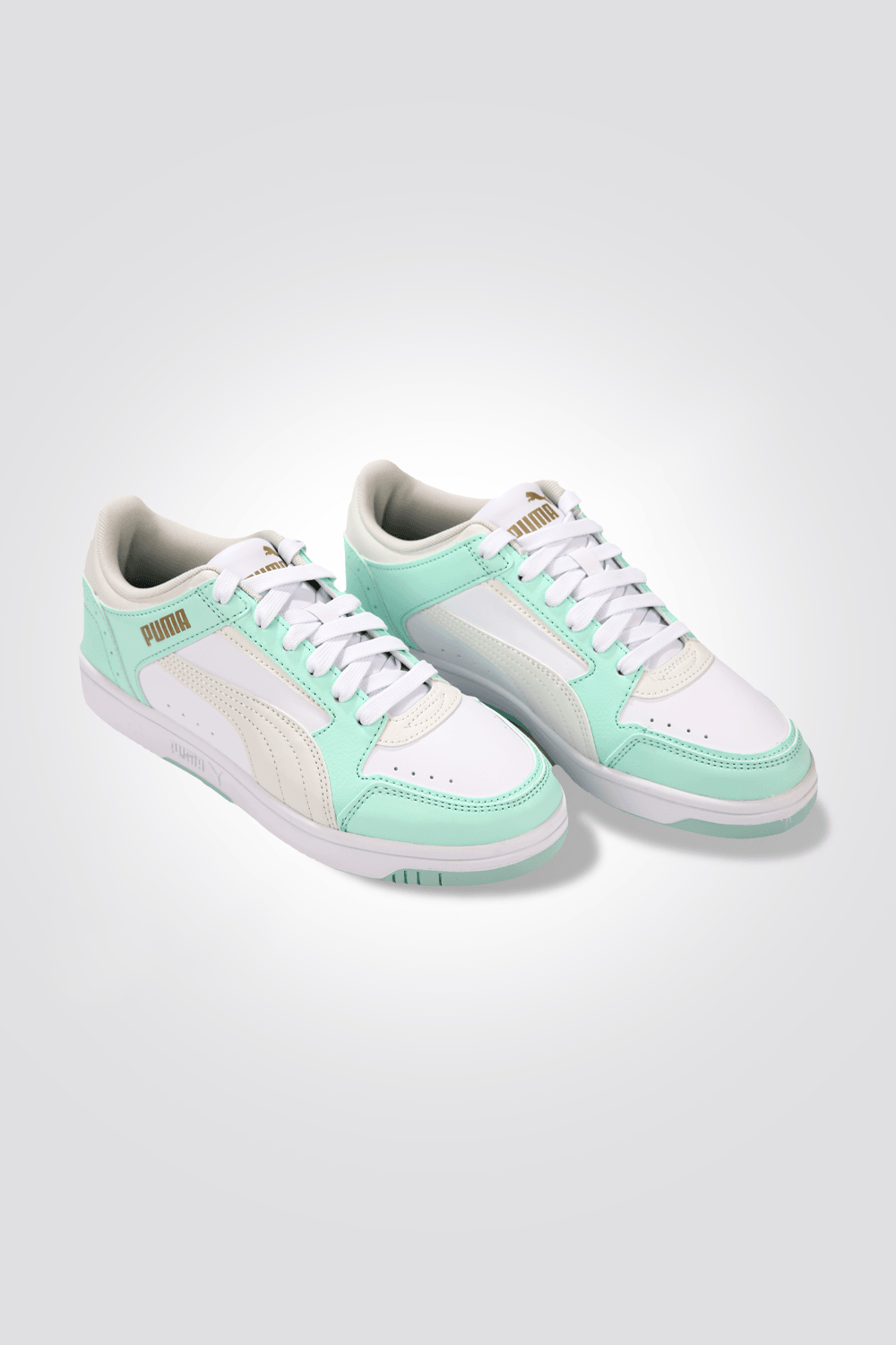 PUMA - סניקרס לנשים Rebound Joy Low בצבע לבן וטורקיז - MASHBIR//365