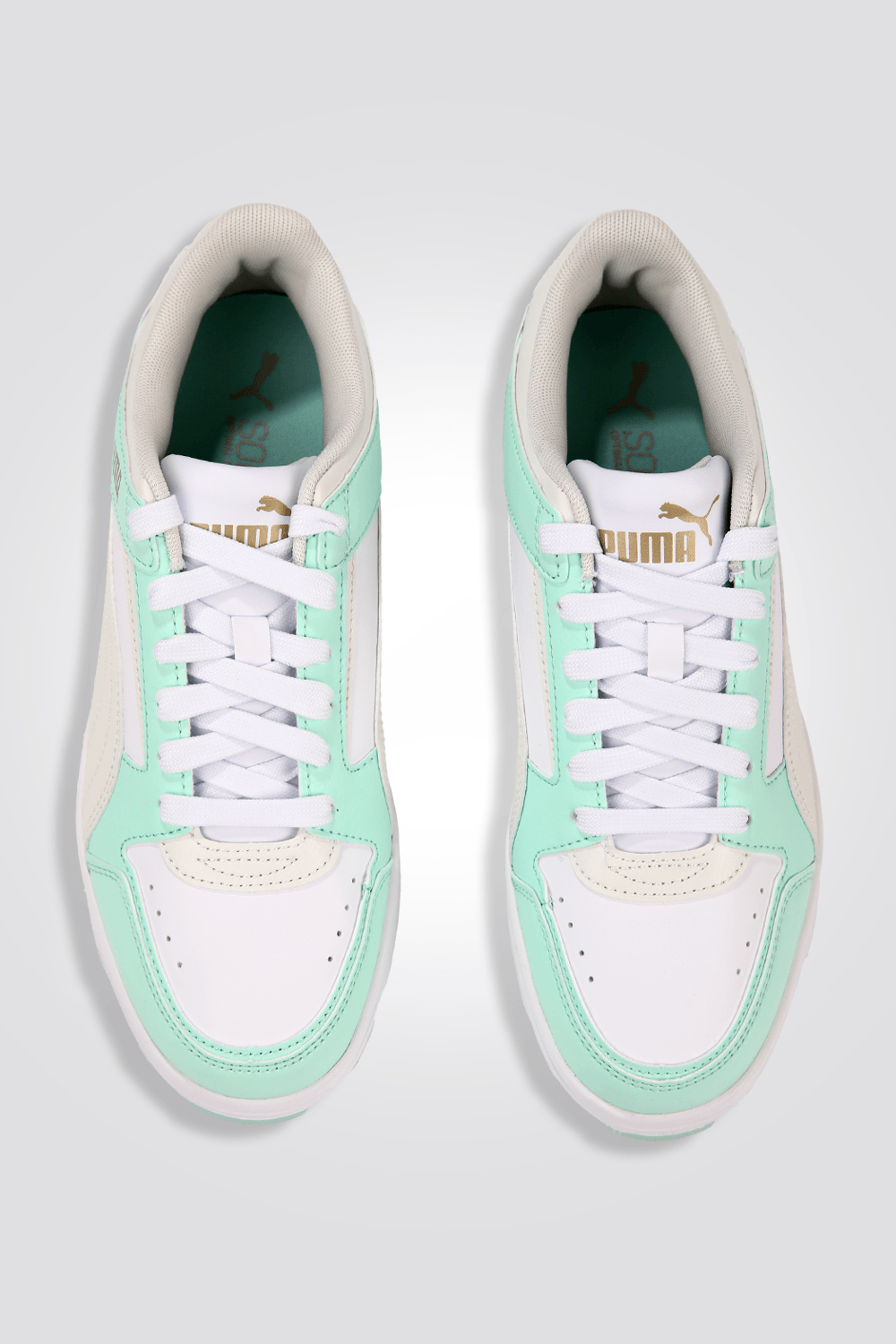 PUMA - סניקרס לנשים Rebound Joy Low בצבע לבן וטורקיז - MASHBIR//365