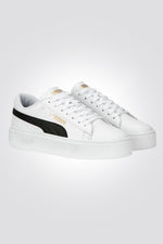 PUMA - סניקרס לנשים Smash Platform v3 בצבע לבן ושחור - MASHBIR//365