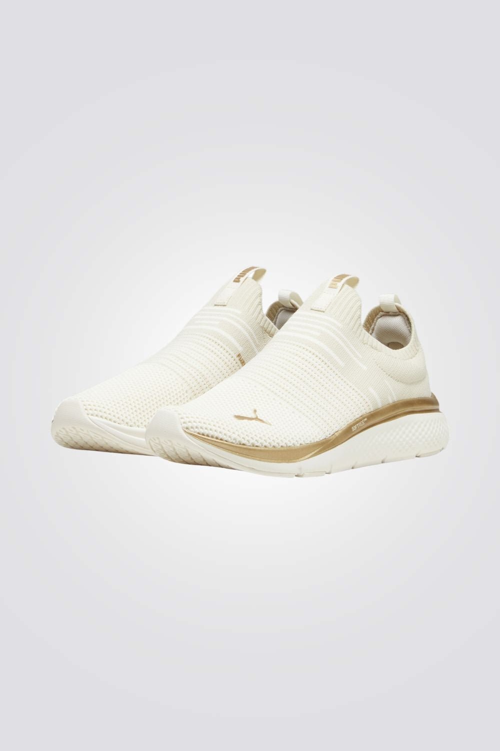 PUMA - סניקרס לנשים Softride Pro Echo Sl בצבע לבן וזהב - MASHBIR//365