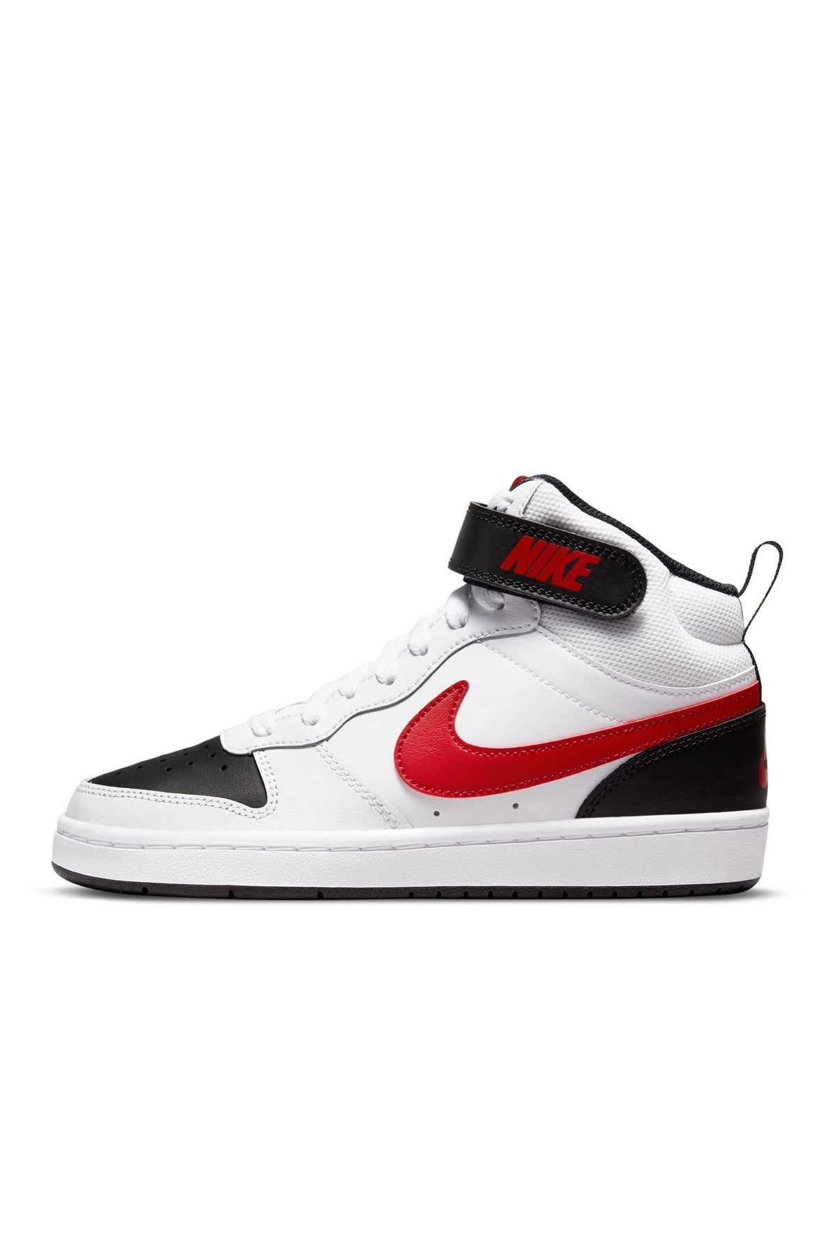 NIKE - סניקרס לנוער Court Borough Mid 2 בצבע לבן ואדום - MASHBIR//365