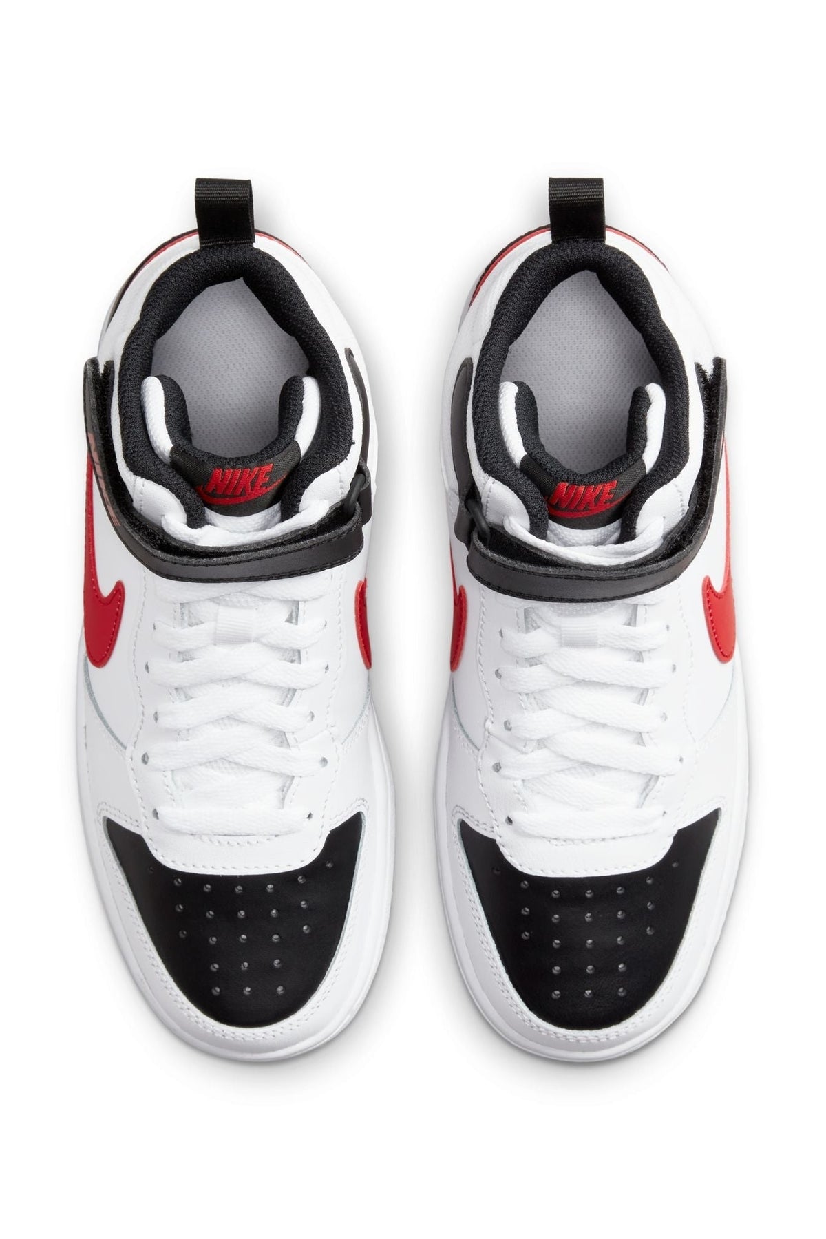 NIKE - סניקרס לנוער Court Borough Mid 2 בצבע לבן ואדום - MASHBIR//365