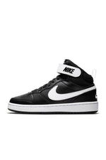 NIKE - סניקרס לנוער Court Borough Mid 2 בצבע שחור ולבן - MASHBIR//365