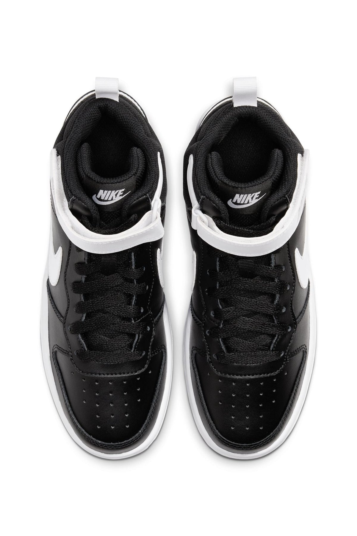 NIKE - סניקרס לנוער Court Borough Mid 2 בצבע שחור ולבן - MASHBIR//365