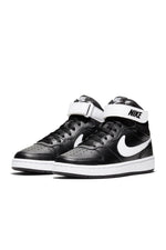 NIKE - סניקרס לנוער Court Borough Mid 2 בצבע שחור ולבן - MASHBIR//365