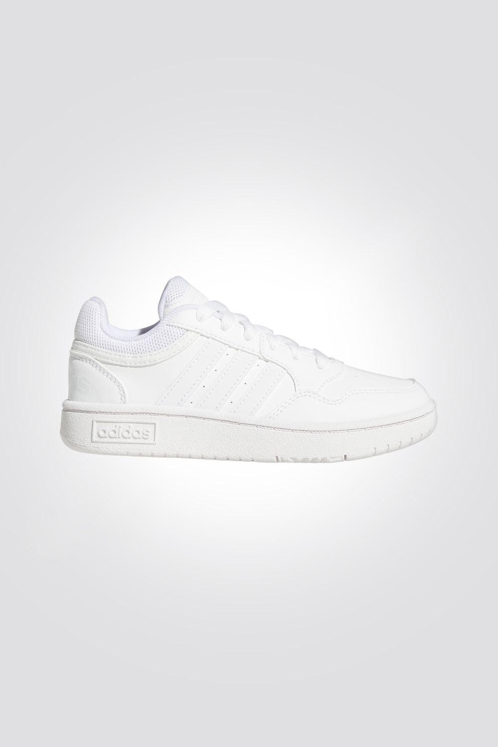 ADIDAS - סניקרס לנוער HOOPS 3.0 בצבע לבן - MASHBIR//365