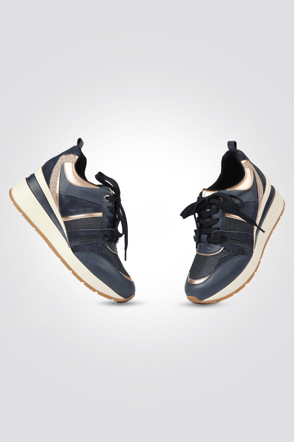 GEOX - סניקרס מוגבהת לנשים ZOSMA בצבע כחול - MASHBIR//365