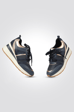 GEOX - סניקרס מוגבהת לנשים ZOSMA בצבע כחול - MASHBIR//365