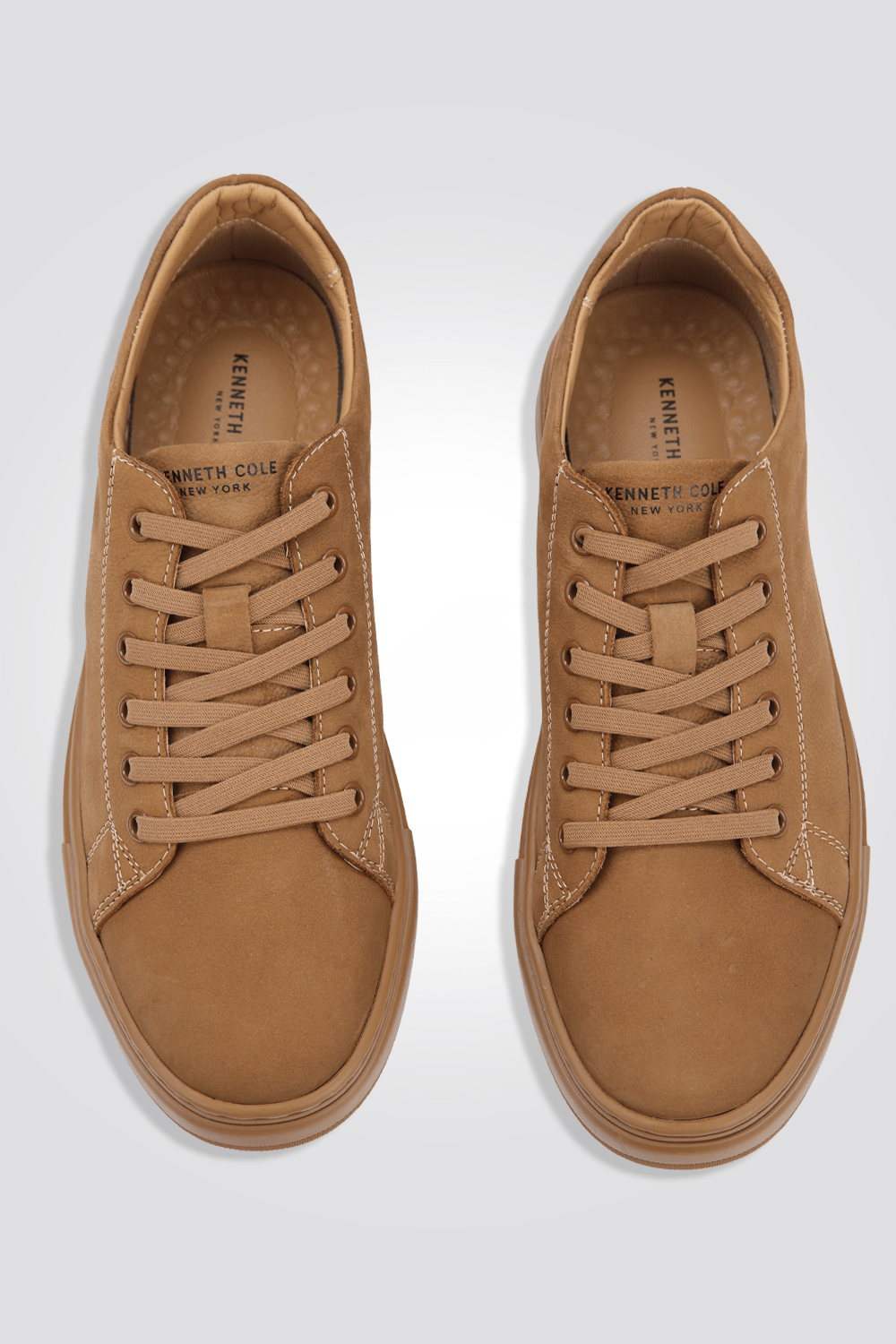 KENNETH COLE - סניקרס נובוק מונו עור לגברים בצבע קאמל - MASHBIR//365