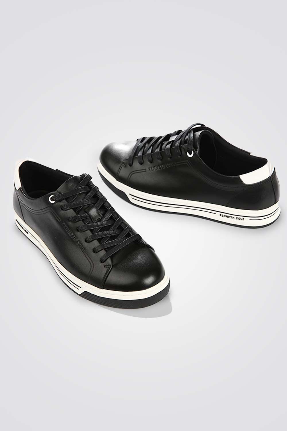 KENNETH COLE - סניקרס עור לגבר בצבע שחור - MASHBIR//365