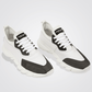 KENNETH COLE - סניקרס עור משולב בצבע לבן ושחור - MASHBIR//365 - 2