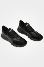 KENNETH COLE - סניקרס עור משולב שחור - MASHBIR//365