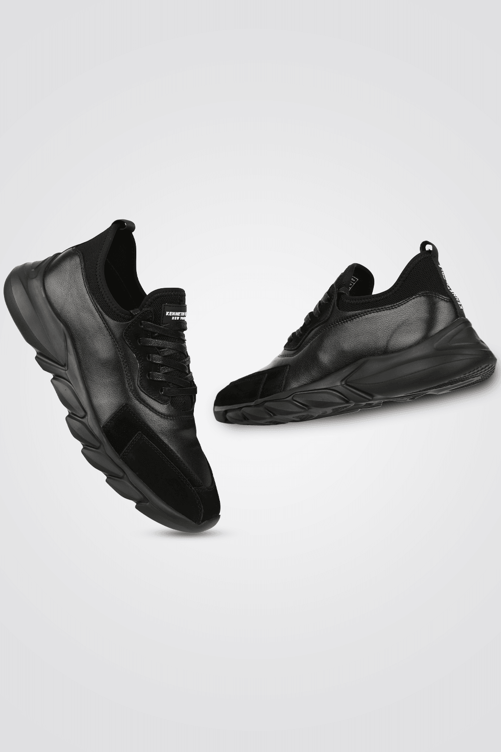 KENNETH COLE - סניקרס עור משולב שחור - MASHBIR//365