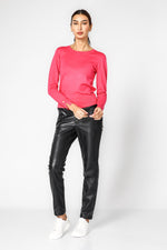 סריג קלאסי עם מפתח עגול לנשים | קנת קול