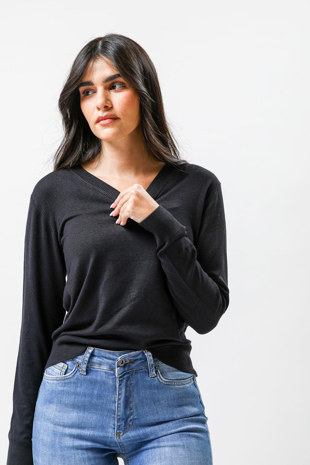 KENNETH COLE - סריג בייסיק בצבע נייבי - MASHBIR//365