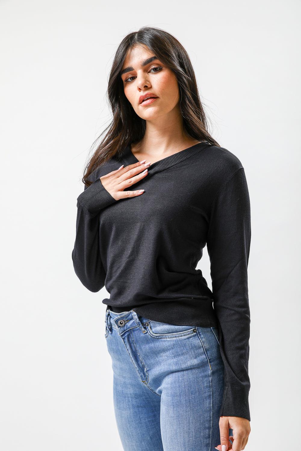 KENNETH COLE - סריג בייסיק בצבע נייבי - MASHBIR//365