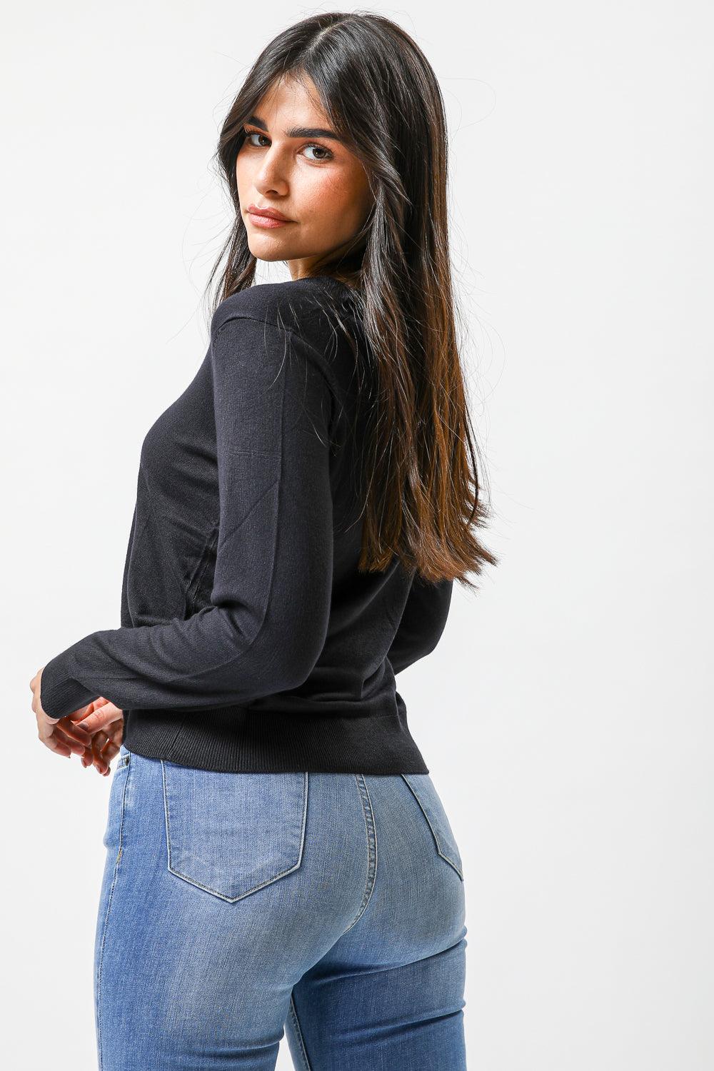 KENNETH COLE - סריג בייסיק בצבע נייבי - MASHBIR//365