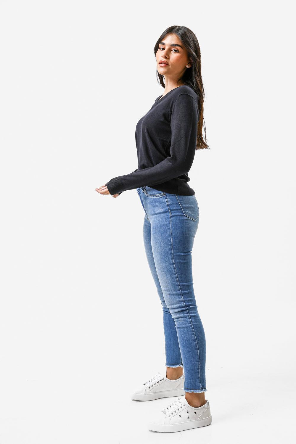 KENNETH COLE - סריג בייסיק בצבע נייבי - MASHBIR//365