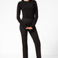 KENNETH COLE - סריג בייסיק עם צווארון עגול בצבע שחור - MASHBIR//365 - 4