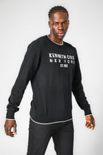 KENNETH COLE - סריג בייסיק צווארון עגול בצבע שחור - MASHBIR//365