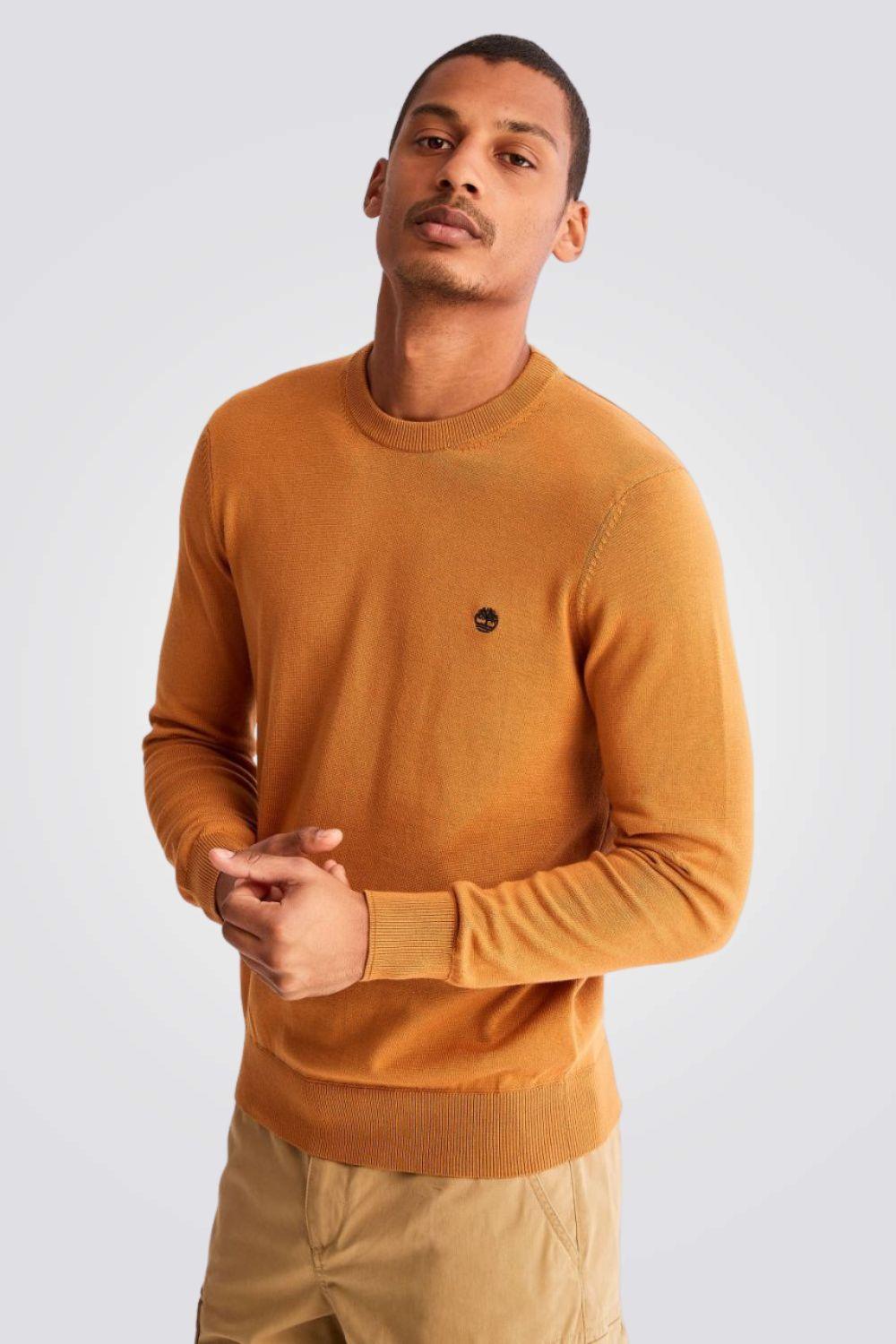 TIMBERLAND - סריג CREW NECK בצבע קאמל - MASHBIR//365