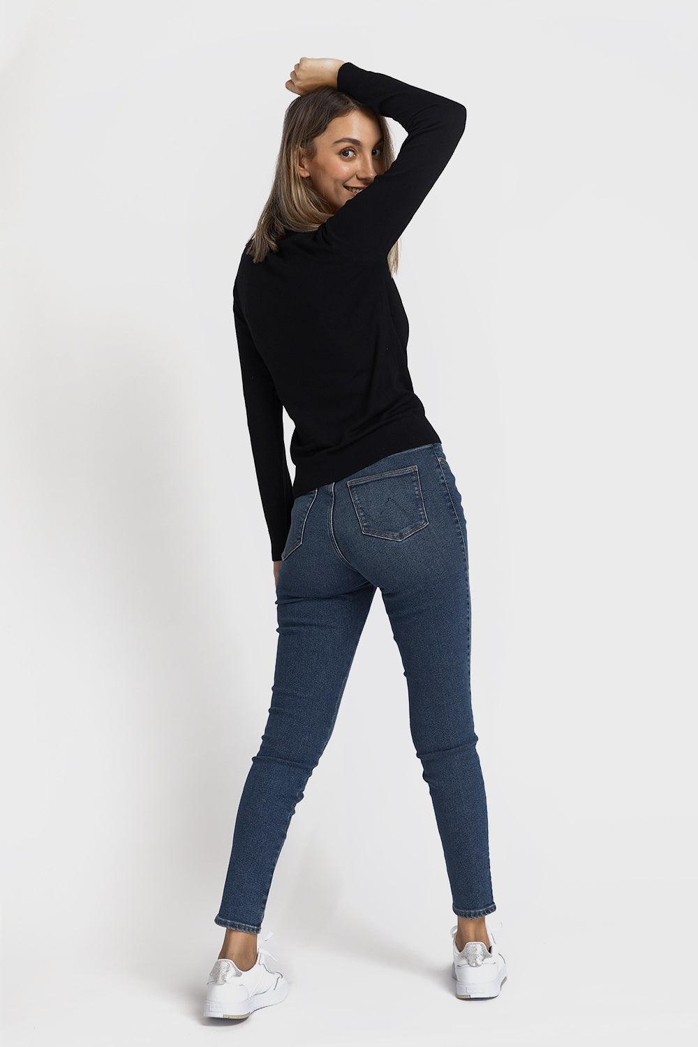 חולצת סריג דקה לנשים בצבע שחור | קנת קול