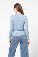 חולצת סריג דקה לנשים בצבע תכלת | קנת קול