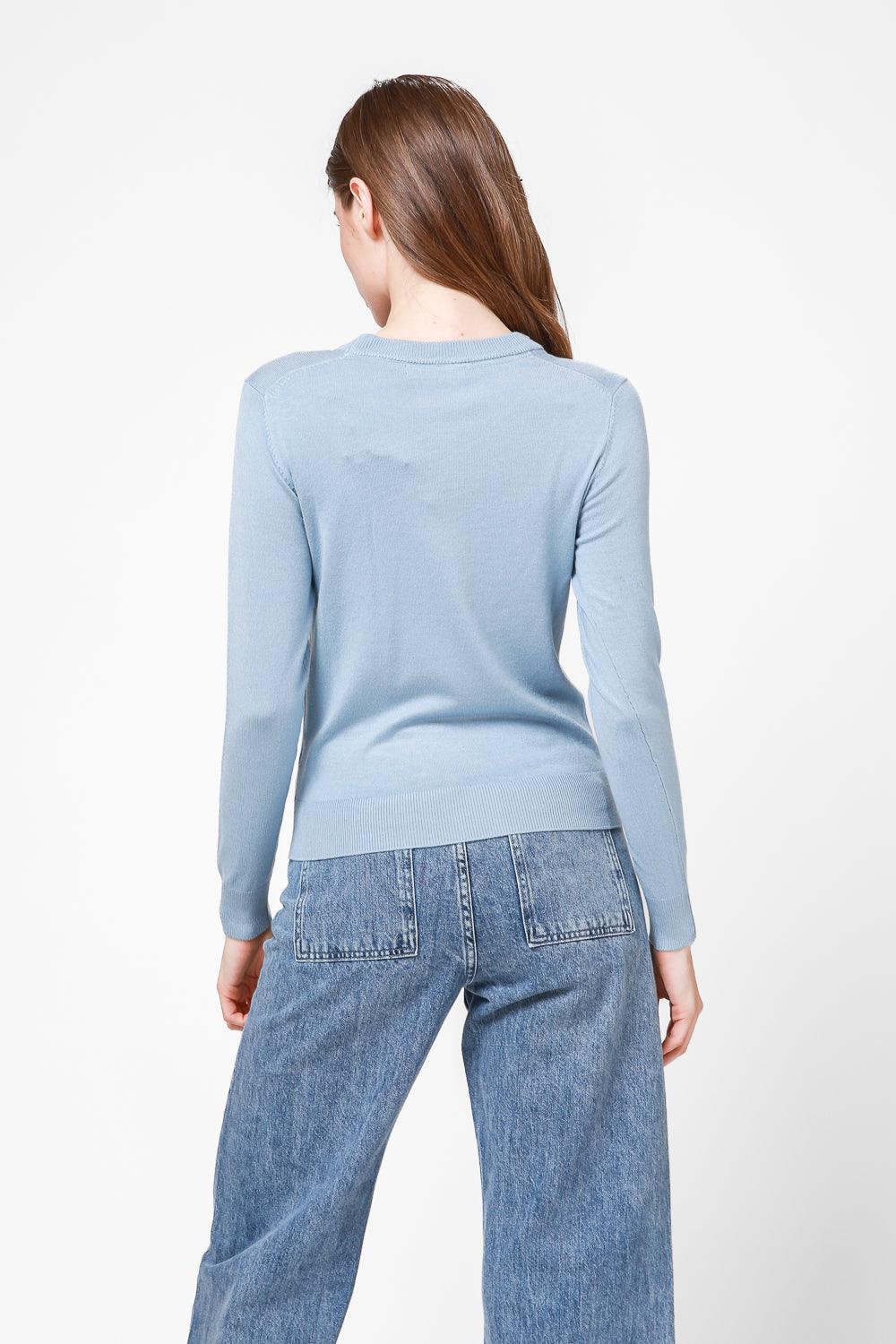 חולצת סריג דקה לנשים בצבע תכלת | קנת קול