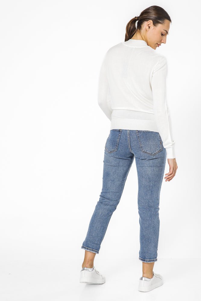 סריג דק בצבע קרם | קנת קול
