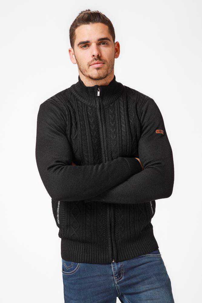 SCORCHER - סריג ג'קט בצבע שחור - MASHBIR//365