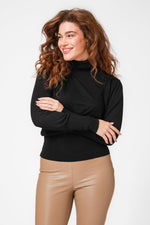 KENNETH COLE - סריג גולף בצבע שחור - MASHBIR//365