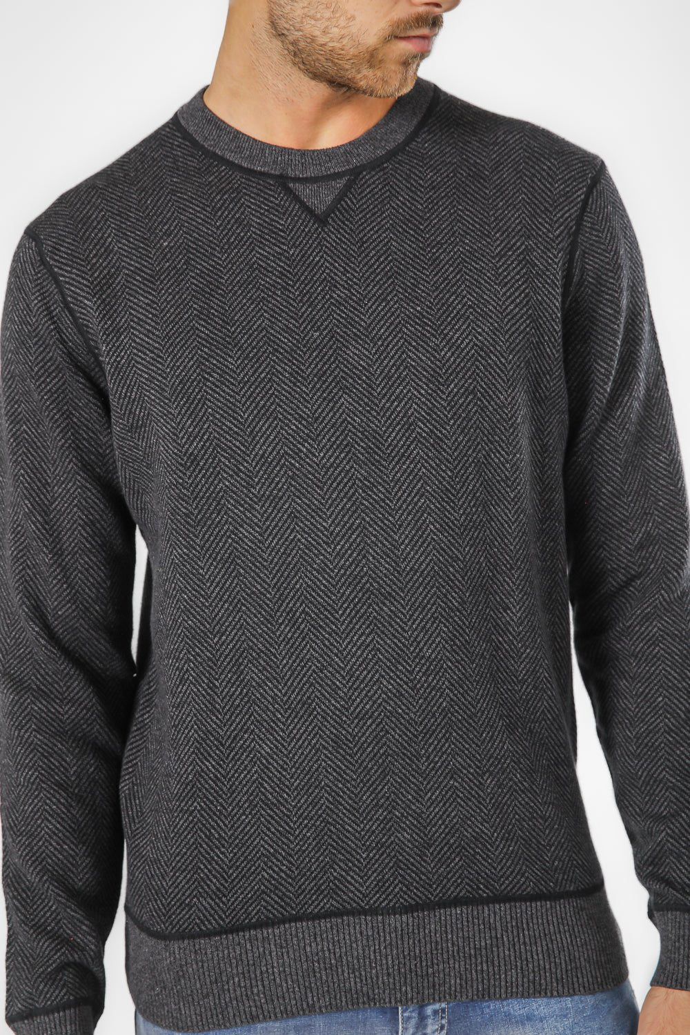 KENNETH COLE - סריג הרינגבון בצבע אפור - MASHBIR//365