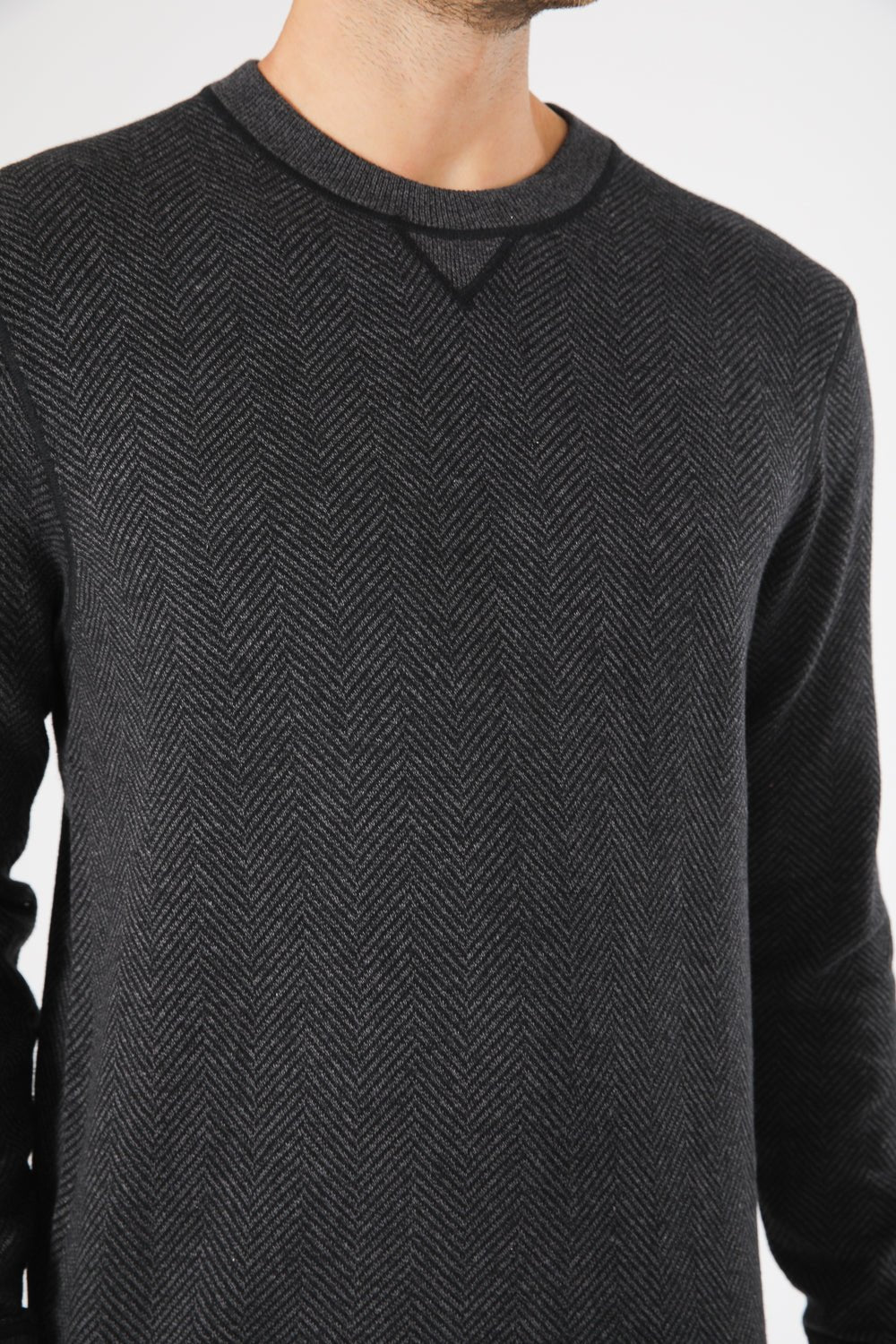 KENNETH COLE - סריג הרינגבון בצבע אפור - MASHBIR//365