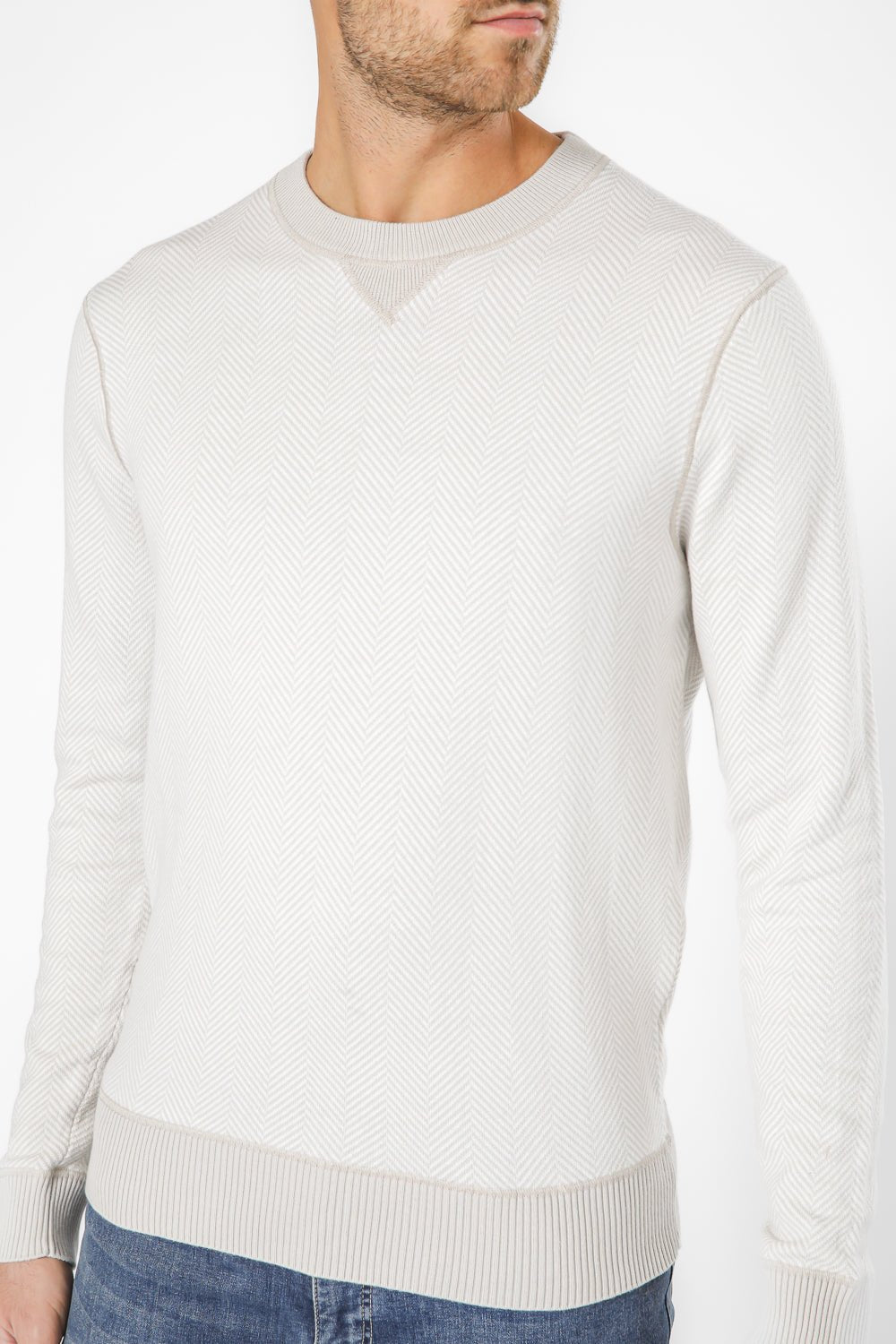 KENNETH COLE - סריג הרינגבון בצבע קרם - MASHBIR//365