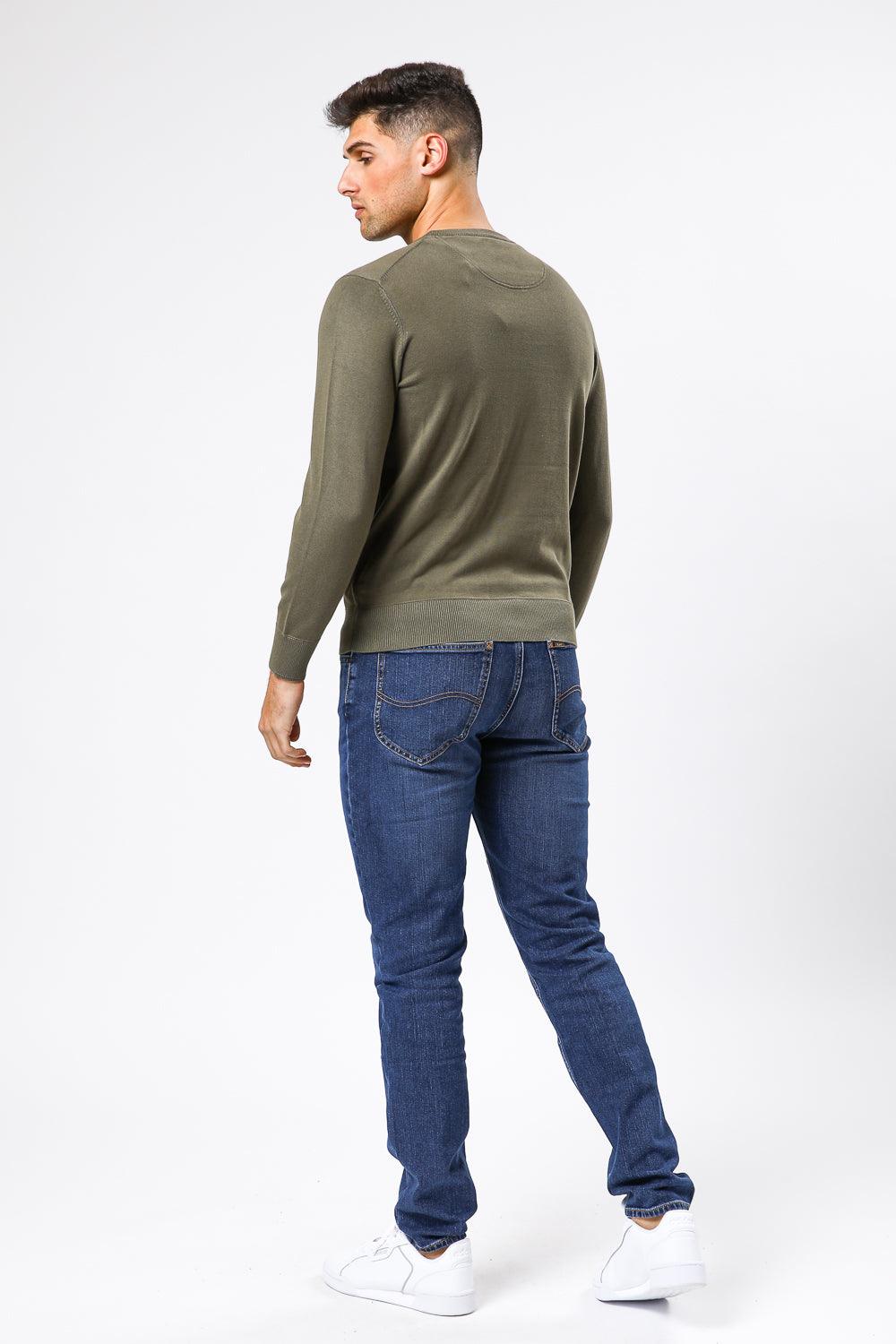 TIMBERLAND - סריג ירוק זית לוגו רקום - MASHBIR//365