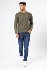 TIMBERLAND - סריג ירוק זית לוגו רקום - MASHBIR//365