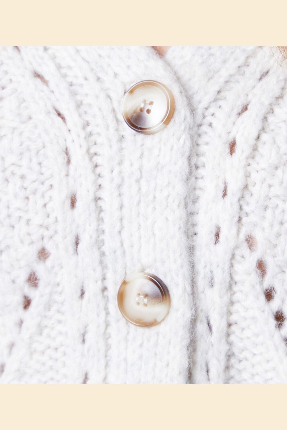 ETAM - סריג קרדיגן BABA אפור בהיר - MASHBIR//365